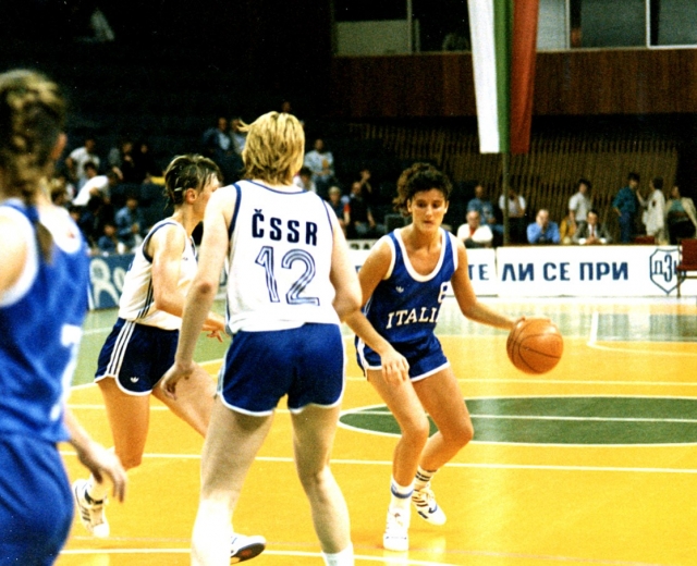 Mara Fullin in azione con la maglia della Nazionale